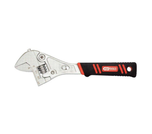 KS TOOLS LLAVE INGLESA + CARRACA